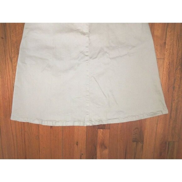 womens Pencil skirt STRETCH Sz 14 Beige career work church pockets zip A.M.I. - Picture 4 of 7